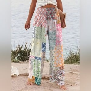 Printed Patchwork Pant
